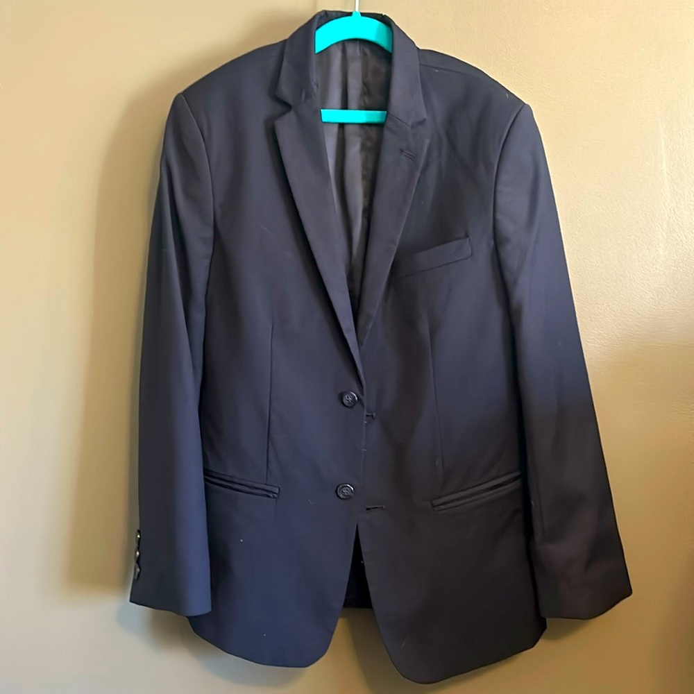 Navy blazer jacket boys 14